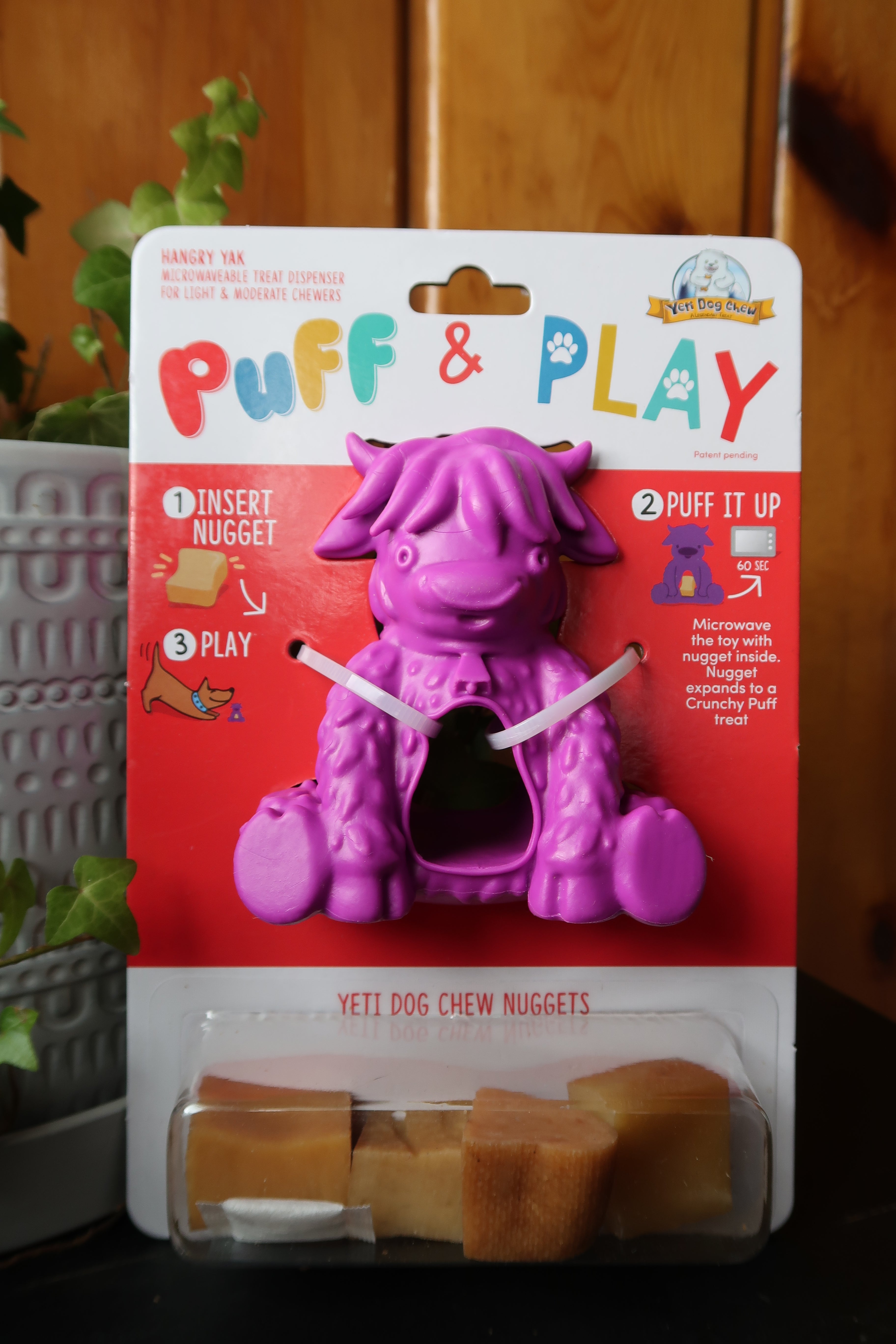 Yeti Dog Puff & Play Toy (Green)
